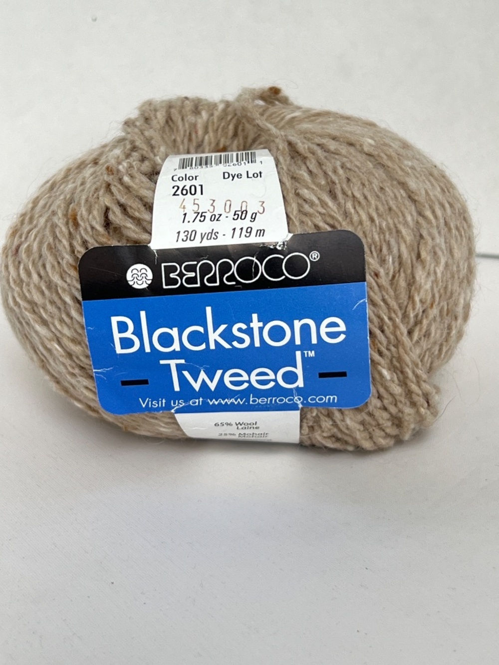 Berroco Blackstone Tweed Wool Mohair Angora 130 Yds 50 g Colour 2601 NEW